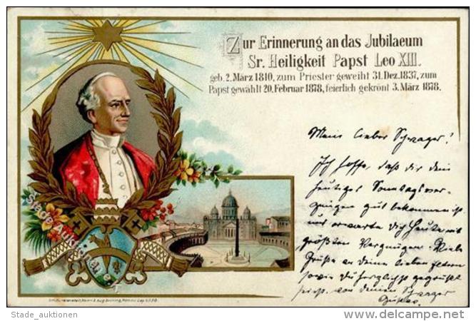 Papst Paps Leo XIII Lithographie 1898 I-II - Sonstige & Ohne Zuordnung