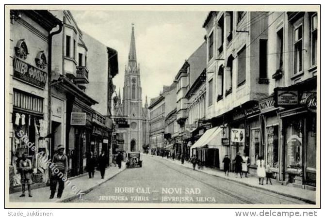 Judaika Novi Sad Serbien Judenstra&szlig;e Foto AK I-II Judaisme - Judaika