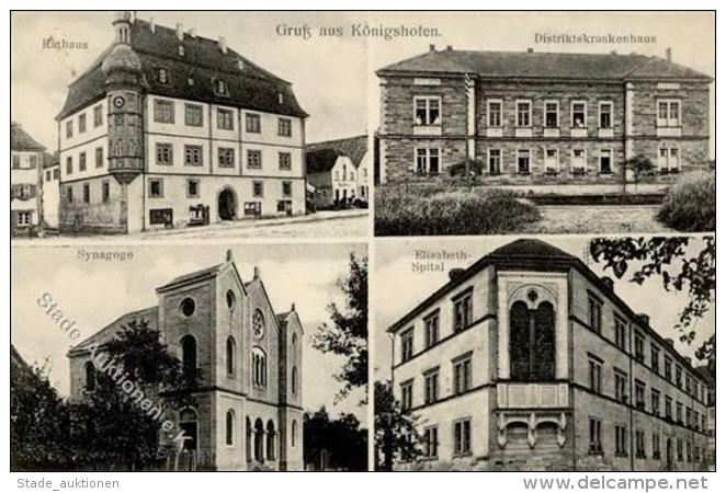Synagoge K&ouml;nigshofen (6970) 1917 I-II Synagogue - Judaísmo