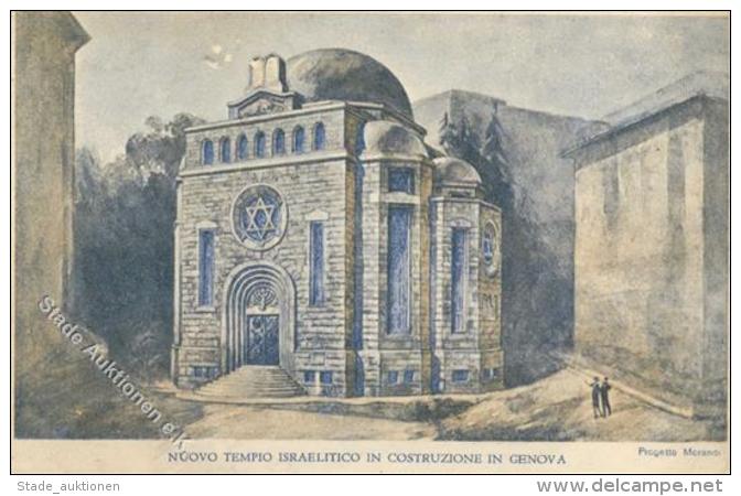 Synagoge GENUA - K&uuml;nstlerkarte I-II Synagogue - Judaika