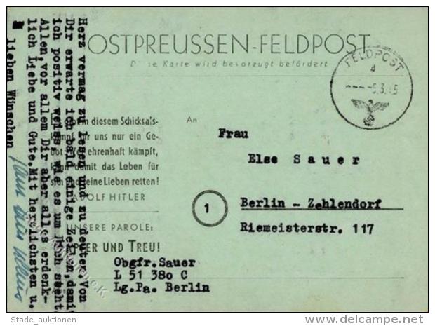 Feldpost WK II Ostpreu&szlig;en Bedarfsverwendung I-II R! - Weltkrieg 1939-45