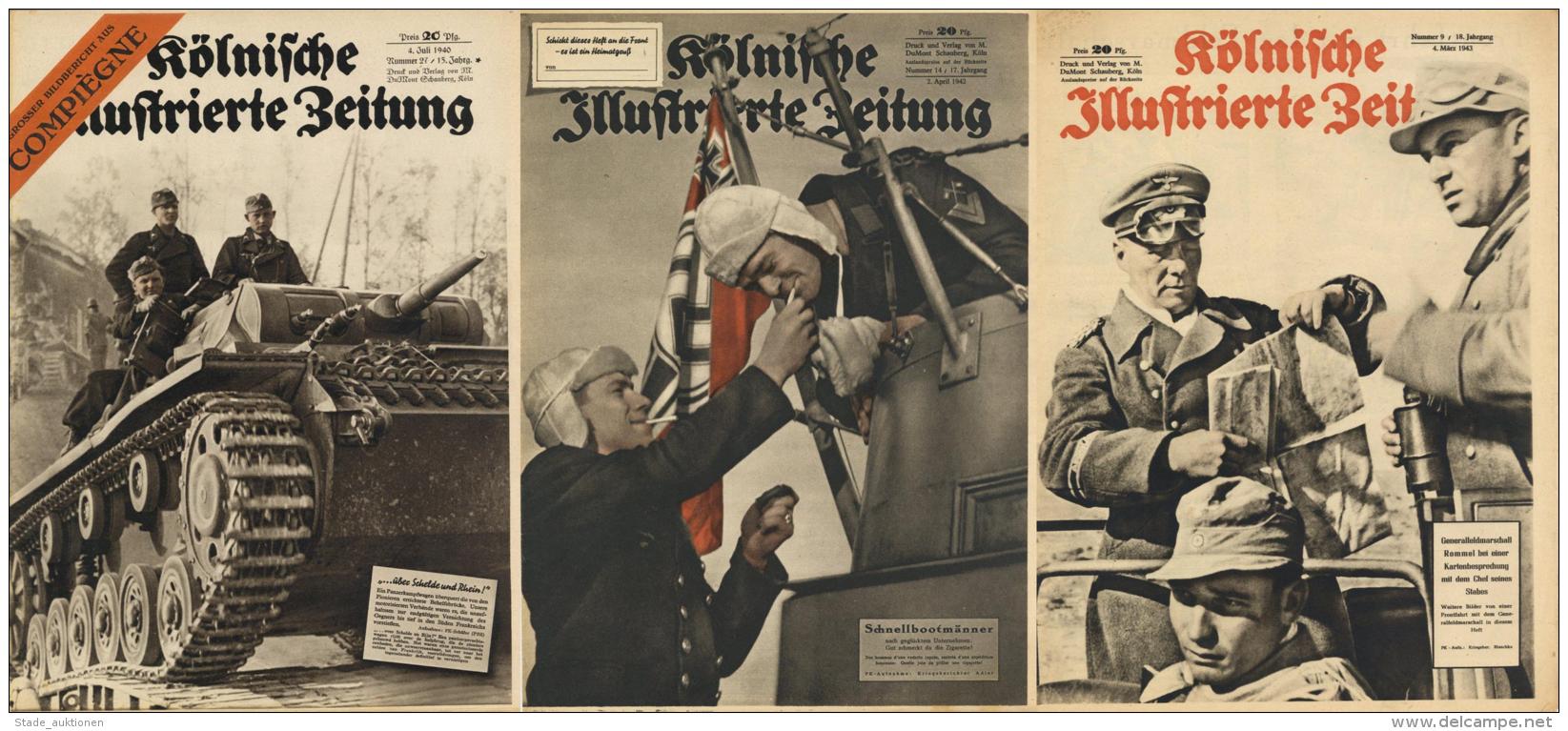 Buch WK II 8 Zeitungen K&ouml;nische Illustrierte Zeitung 1939 - 1943 Viele Abbildungen II (altersbedingete Gebrauchsspu - Weltkrieg 1939-45