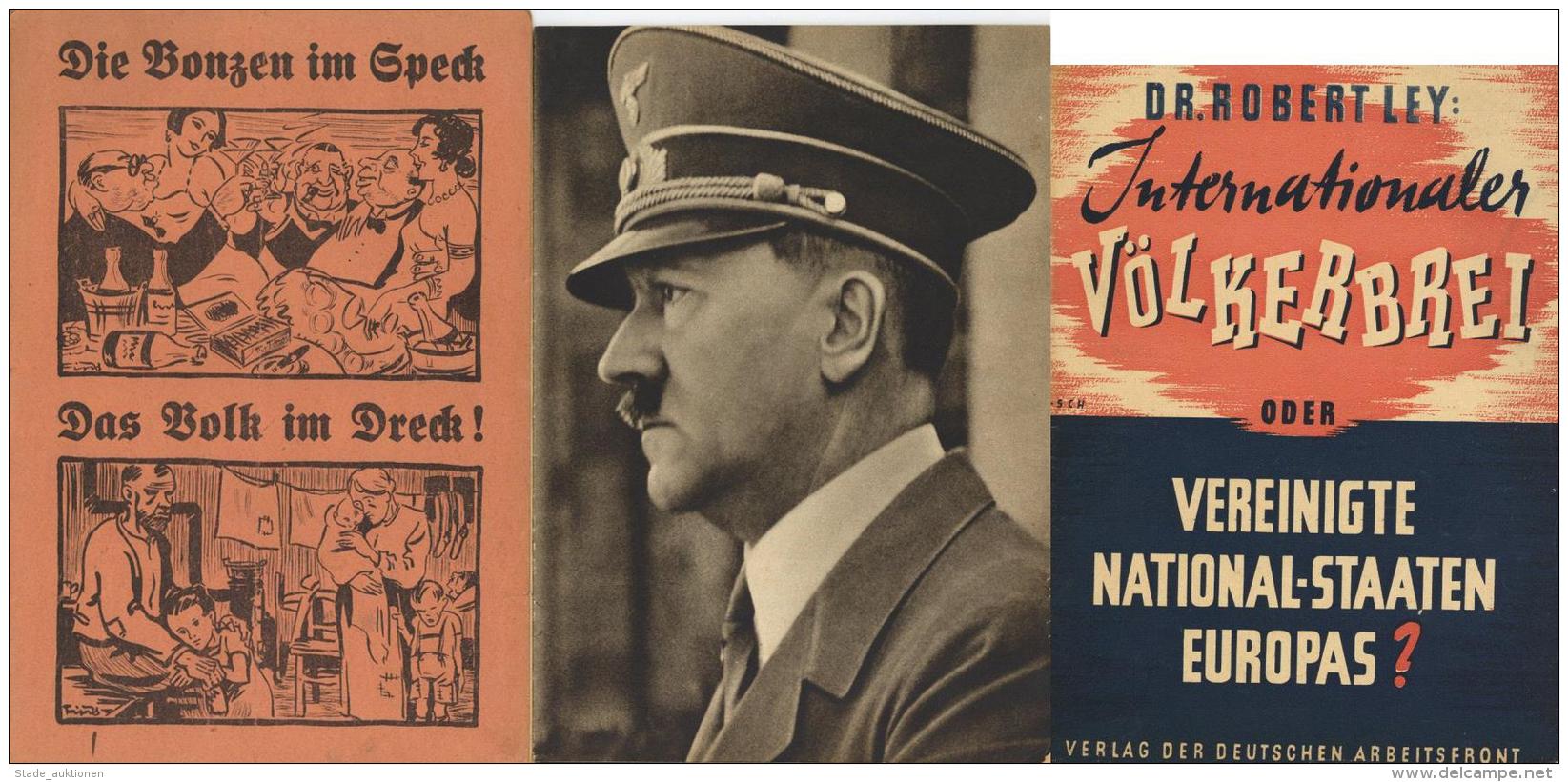 Buch WK II 10 Hefte Verschiedene Propaganda II - Weltkrieg 1939-45