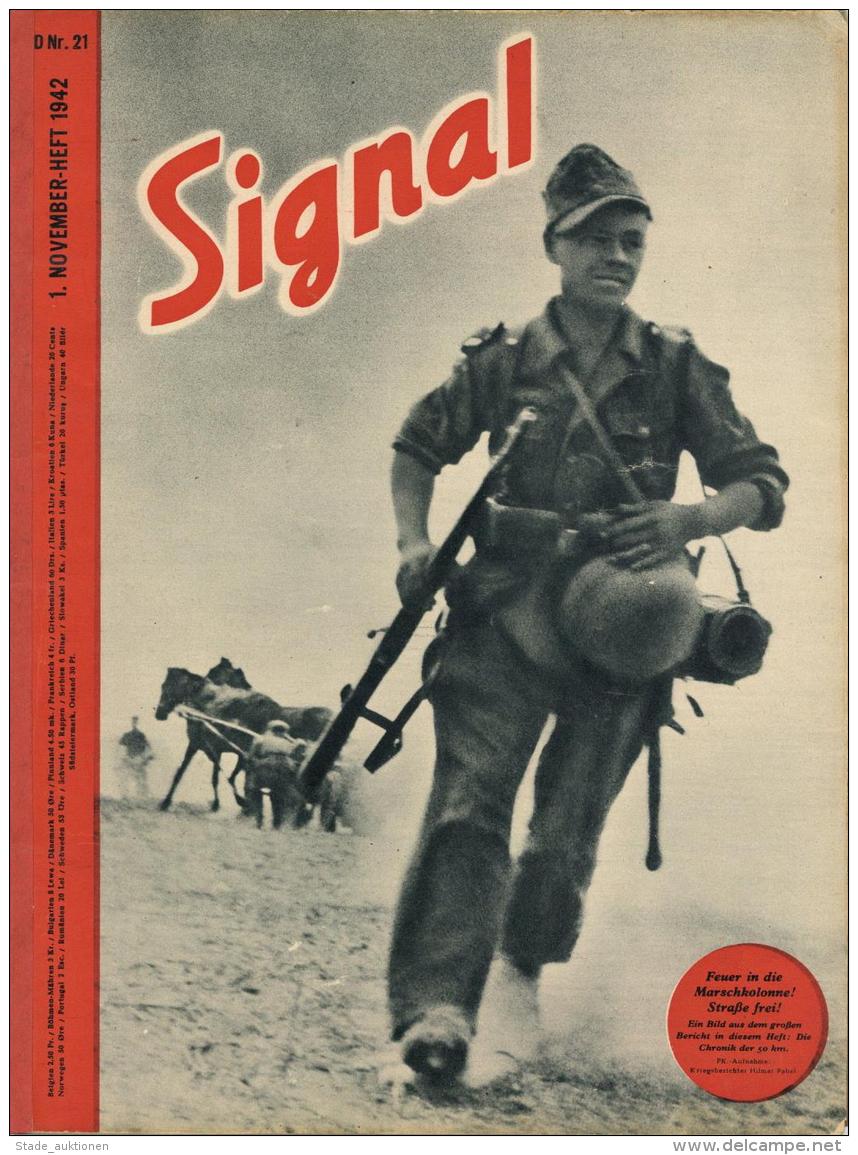 Buch WK II  Signal, Zeitschrift November 1942 Heft 21 Deutscher Verlag Berlin 39 Seiten Sehr Viele Abbildungen II - Weltkrieg 1939-45