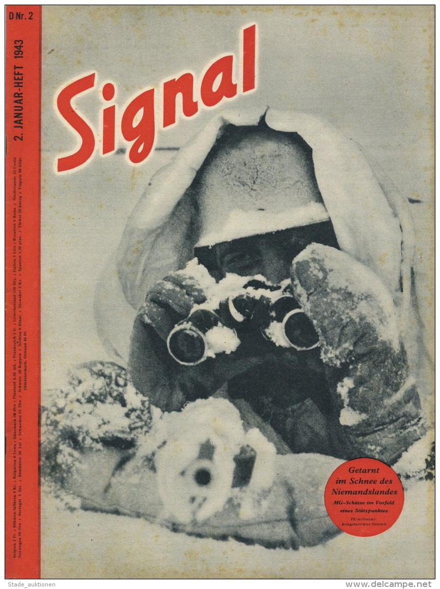 Buch WK II  Signal, Zeitschrift Januar 1943 Heft 2 Deutscher Verlag Berlin 39 Seiten Sehr Viele Abbildungen II - War 1939-45