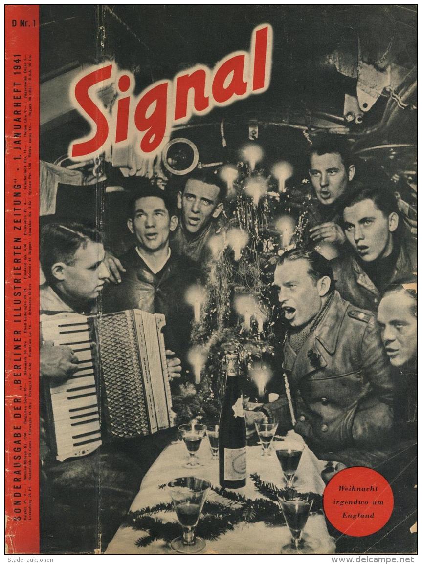 Buch WK II  Signal, Zeitschrift Januar 1941 Heft 1 Deutscher Verlag Berlin 47 Seiten Sehr Viele Abbildungen II (Einrisse - Oorlog 1939-45