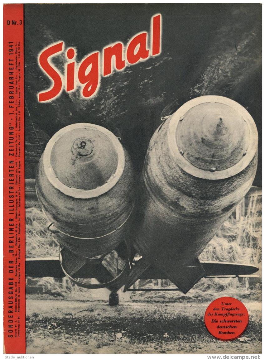 Buch WK II  Signal, Zeitschrift Februar 1941 Heft 3 Deutscher Verlag Berlin 47 Seiten Sehr Viele Abbildungen II - Weltkrieg 1939-45
