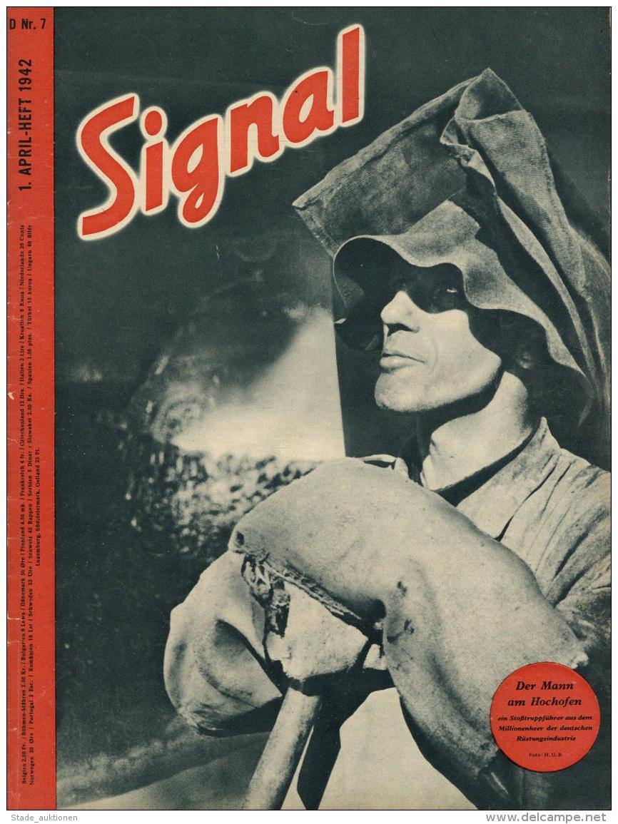 Buch WK II  Signal, Zeitschrift April 1942 Heft 7 Deutscher Verlag Berlin 39 Seiten Sehr Viele Abbildungen II - Weltkrieg 1939-45