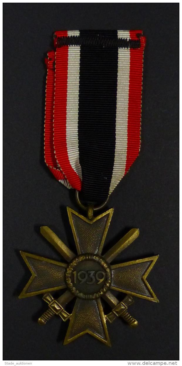 WK II Orden Kriegsverdienstkreuz Mit Schwertern 2. Klasse Am Band I-II - Weltkrieg 1939-45