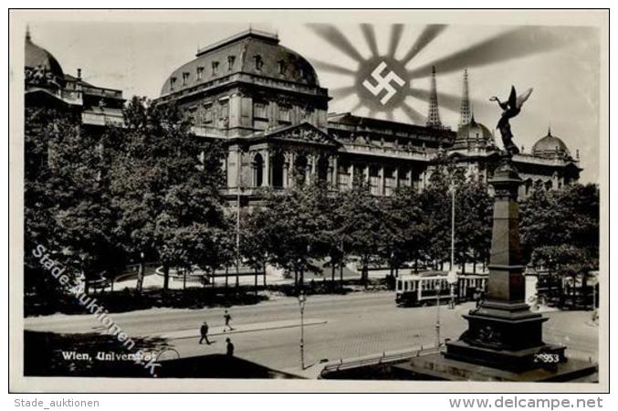 WK II Aufgehende Sonne Wien Foto-Karte I- - Weltkrieg 1939-45