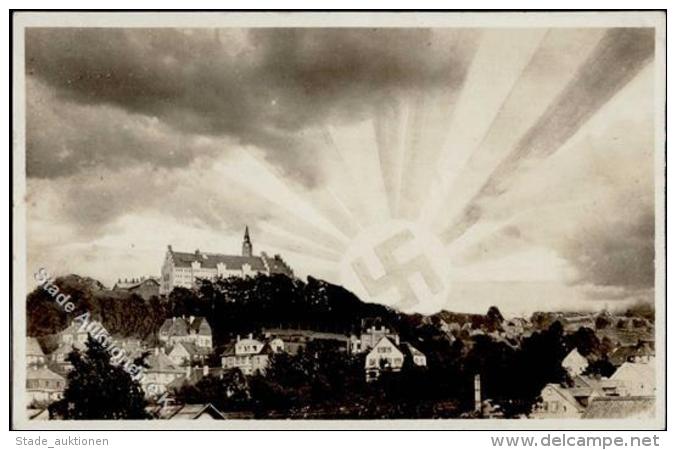 WK II Aufgehende Sonne Stollberg (o-9150) Foto-Karte I-II - Weltkrieg 1939-45