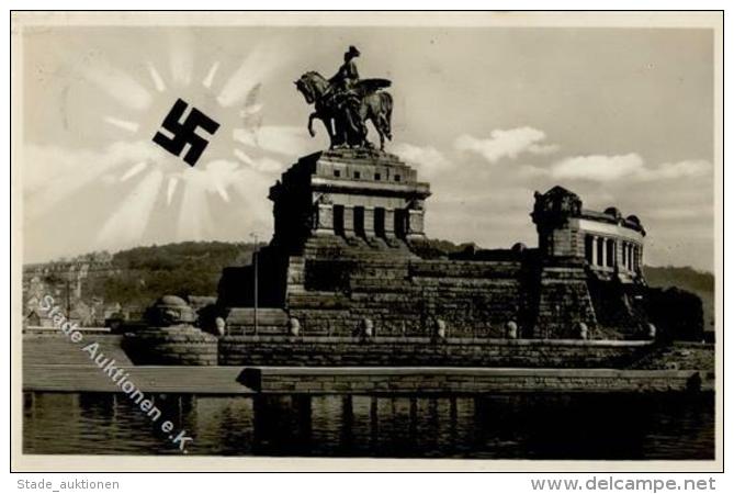 Aufgehende Sonne WK II - KOBLENZ - Deutsches Eck 1933 I-II - Guerre 1939-45