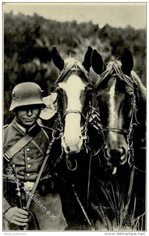 WK II Soldat Pferde  Foto AK I-II - Weltkrieg 1939-45