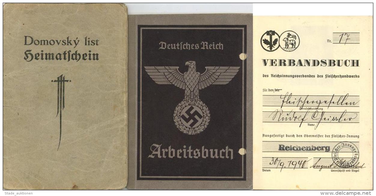 WK II Reichenberg Altharzdorf Familiennachla&szlig; Div. Dokumente II - Weltkrieg 1939-45