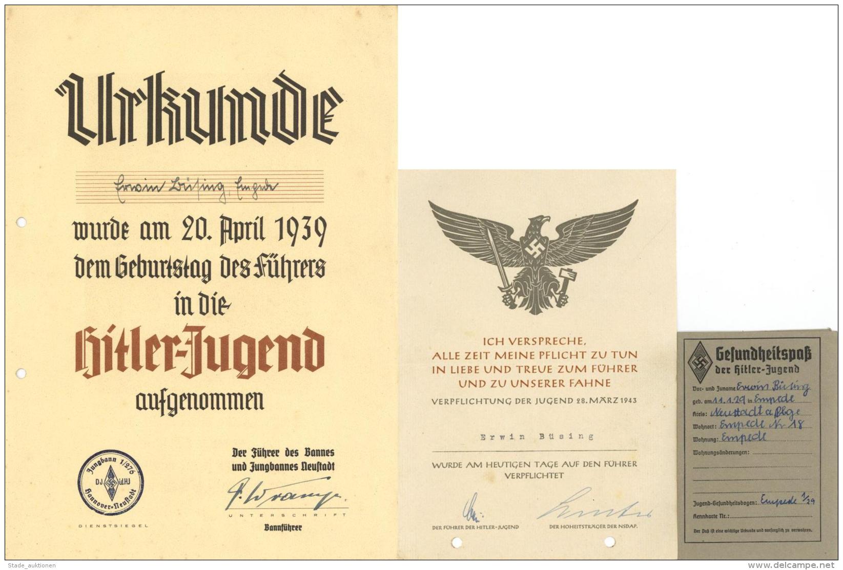 WK II Lot Mit &uuml;ber 30 Unterlagen Dokumenten Propagandamaterial Fotos Uvm. I-II - Weltkrieg 1939-45