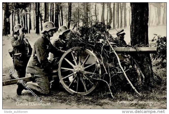 WK II Feldgesch&uuml;tz Feuerbereit Foto AK I-II - Weltkrieg 1939-45