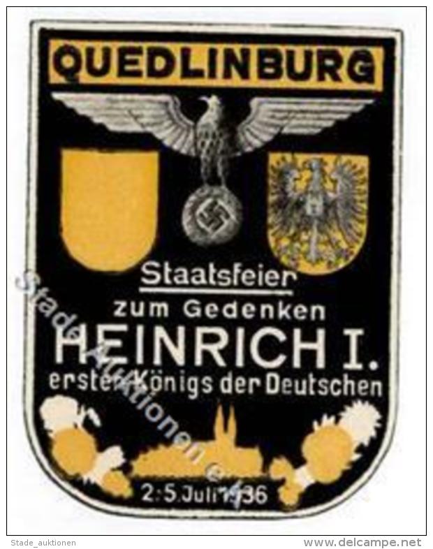 Vignette WK II Quedlinburg Staatsfeier Zum Gedenken Heinrich I. I-II - Weltkrieg 1939-45