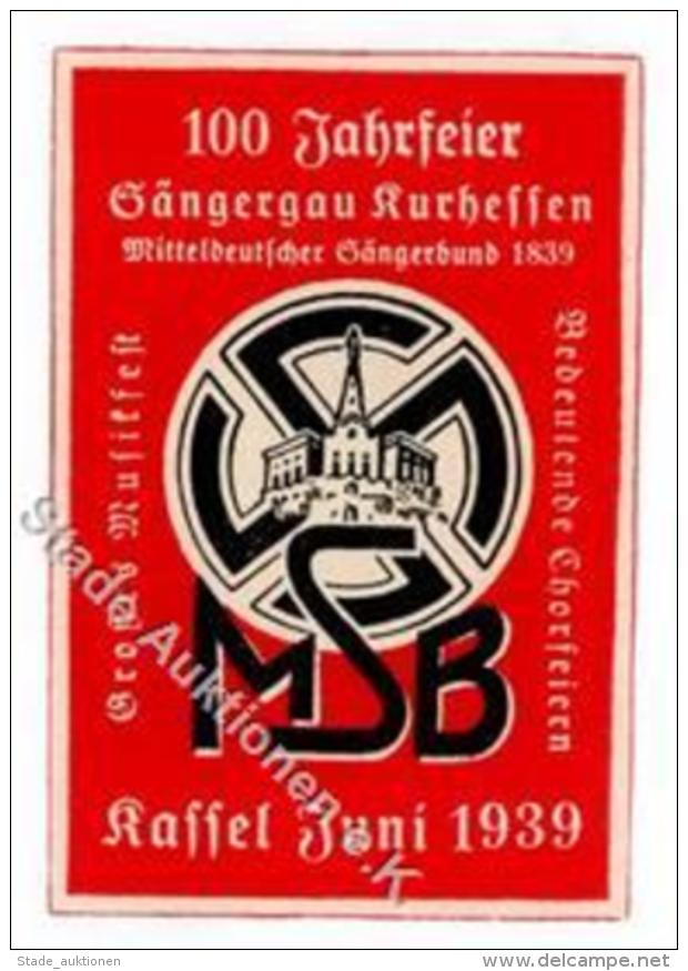 Vignette WK II 100 Jahrfeier S&auml;ngergau Kurhessen I-II - Guerra 1939-45
