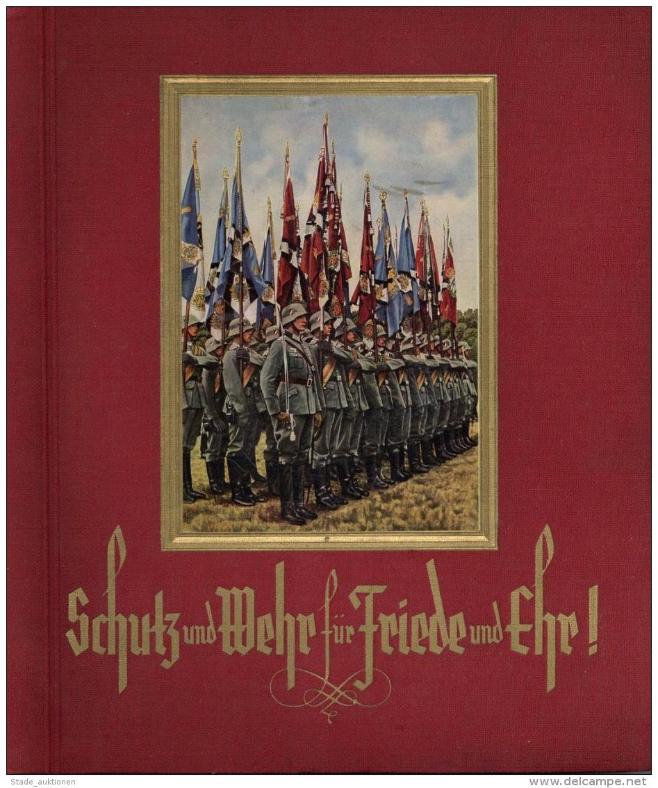 Sammelbild-Album Schutz Und Wehr F&uuml;r Friede Und Ehr Zigarettenfabrik Kosmos Kompl. II - Weltkrieg 1939-45