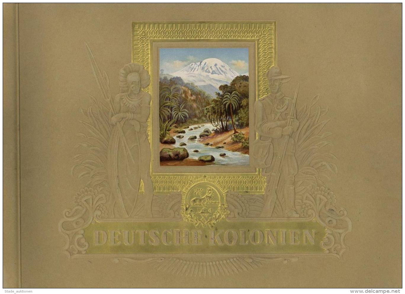 Sammelbild-Album Deutsche Kolonien Zigaretten Bilderdienst 1936 Kompl. Mit Schutzkarton II Colonies - War 1939-45