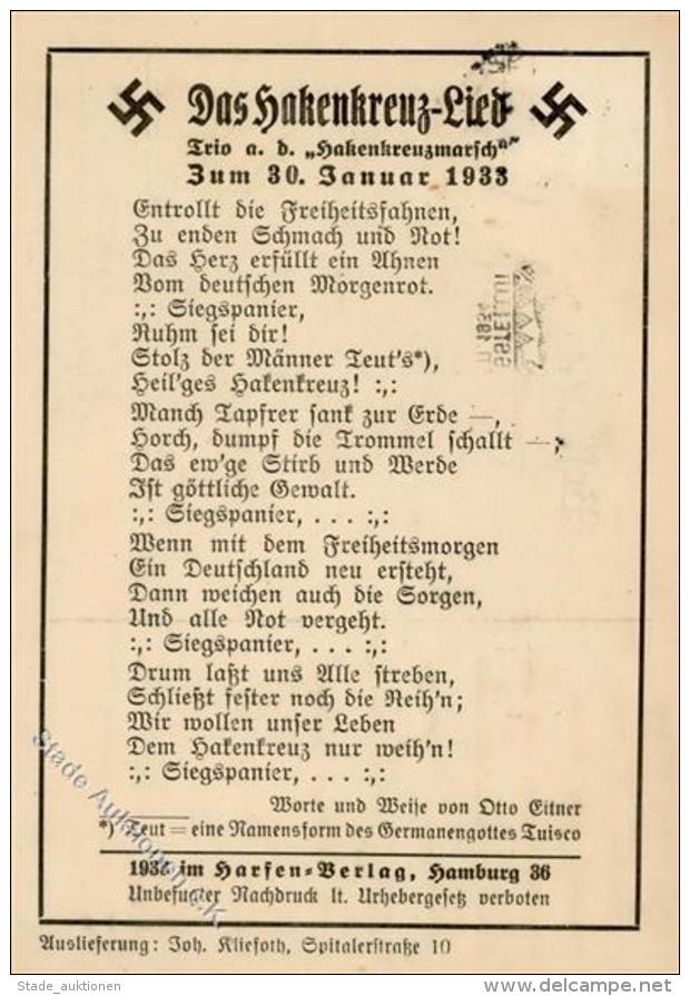 HAKENKREUZ WK II - Das Hakenkreuz-Lied 1933 I-II - Weltkrieg 1939-45