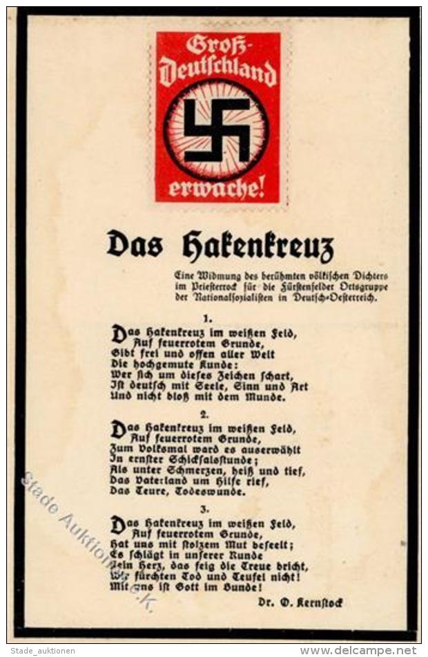 HAKENKREUZ WK II - Das Hakenkreuz - Vignette Gross-Deutschland Erwache! I - Weltkrieg 1939-45