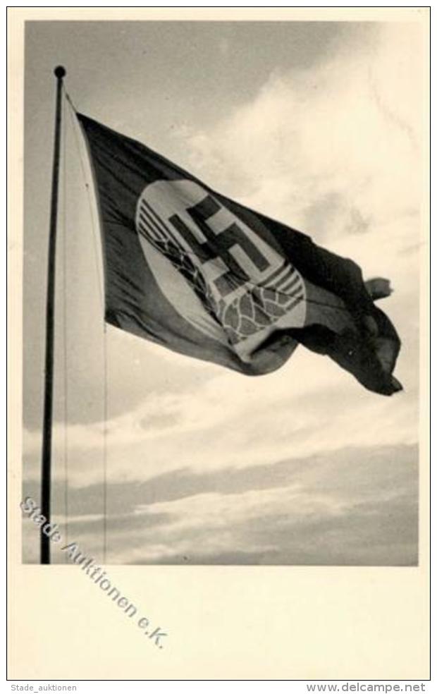 Reichsarbeitsdienst Fahne WK II Foto AK I-II - Guerra 1939-45