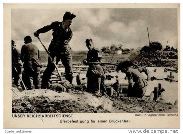 RAD Unterbefestigung F&uuml;t Einen Br&uuml;ckenbau WK II  I-II - Weltkrieg 1939-45