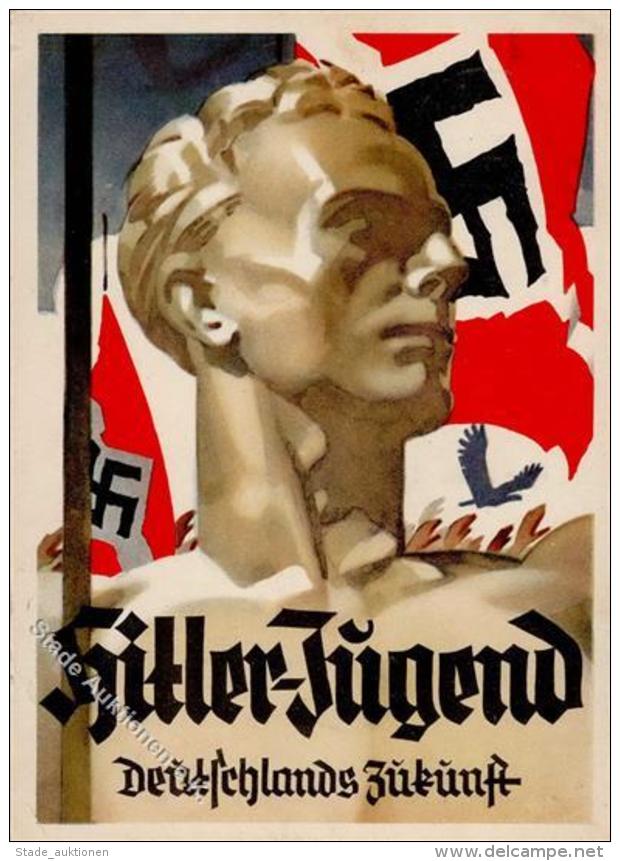 WK II HJ Hitler-Jugend Deutschlands Zukunft K&uuml;nstler-Karte I-II (Eckbug) - Weltkrieg 1939-45
