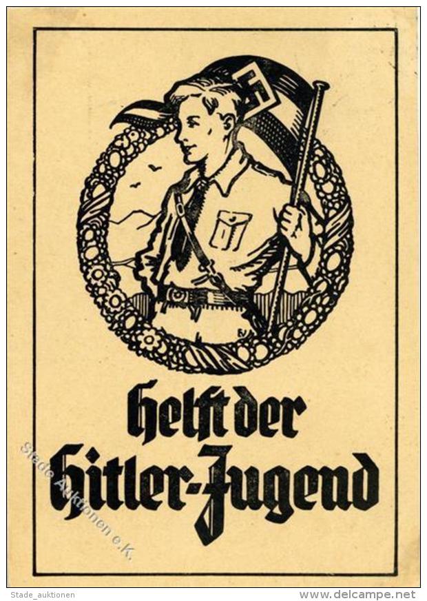 HITLERJUGEND WK II - HJ - Oberbann S&Uuml;D-TH&Uuml;RINGEN Helft Der Hitler-Jugend" 1934 I-II" - War 1939-45