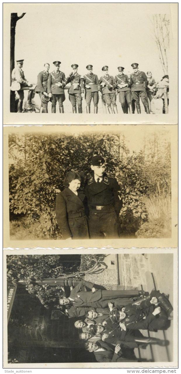 SS WK II Lot Mit 4 Privaten Fotos Ca. 10 X 6 Cm I-II - Weltkrieg 1939-45