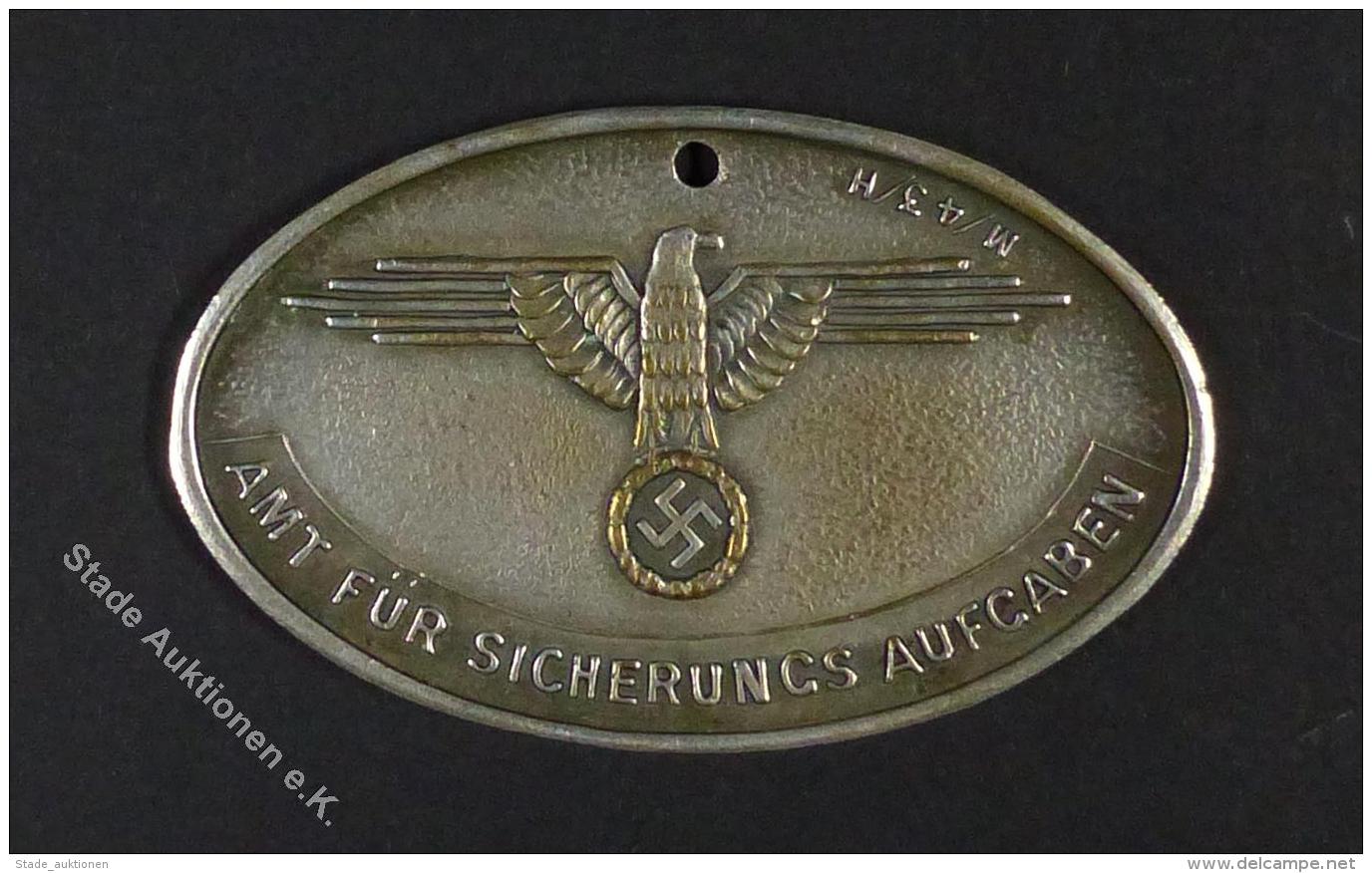 SS WK II Erkennungsmarke Heimwehr Danzig I-II - Weltkrieg 1939-45