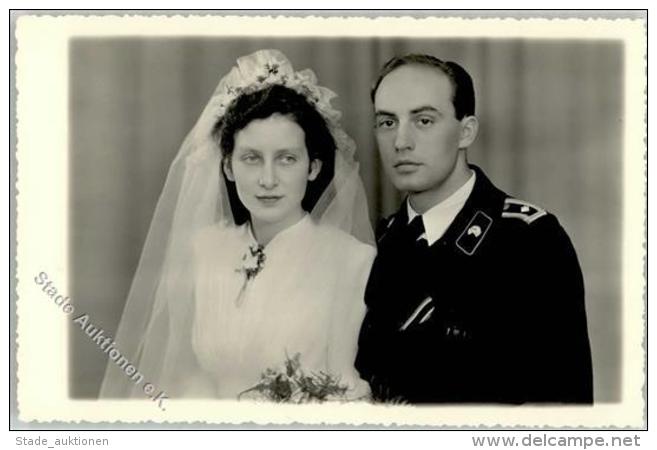 SS Soldat Hochzeit Foto AK I-II - Guerre 1939-45