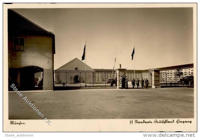 SS M&uuml;nchen Standarte Deutschland Eingang WK II  Foto AK I-II (Eckbug) - Weltkrieg 1939-45