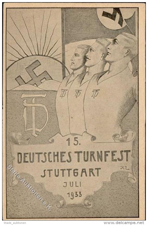 STUTTGART WK II - 15. DEUTSCHES TURNFEST 1933 Sign. K.Z., Selten!, I - Weltkrieg 1939-45