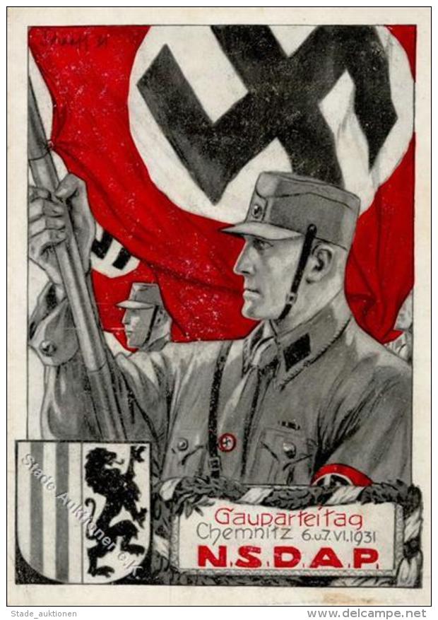 CHEMNITZ WK II - NSDAP-GAUPARTEITAG CHEMNITZ 1931, Sign. Alex. Schaaf, I-II, R!R!R! - Weltkrieg 1939-45