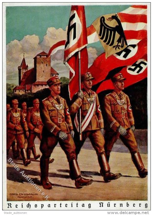 Reichsparteitag N&uuml;rnberg (8500) Sign. Fiedmann, Hans K&uuml;nstler-Karte I-II (kl. Eckbug) - Weltkrieg 1939-45