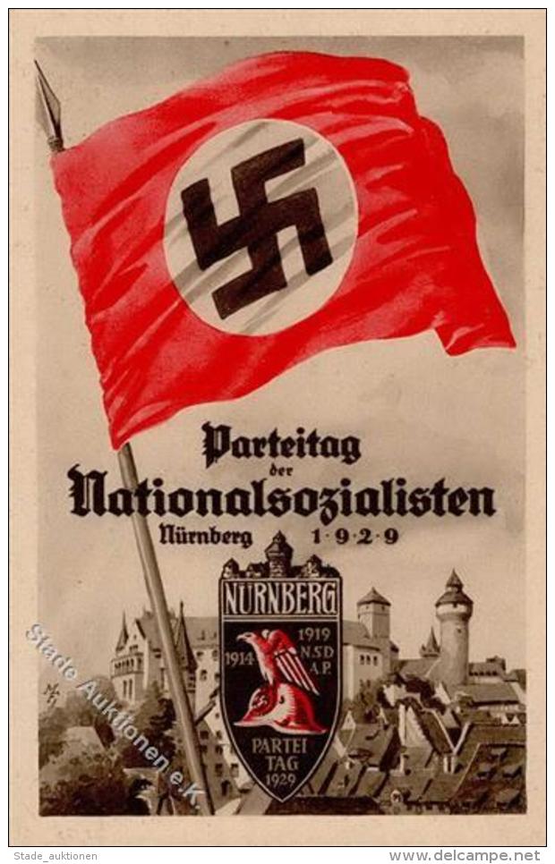 Reichsparteitag N&uuml;rnberg (8500) Parteitag Der Nationalsozialisten 1929 K&uuml;nstler-Karte I- - Weltkrieg 1939-45