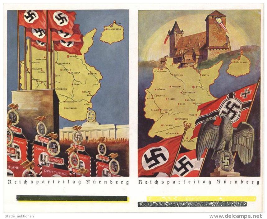 Reichsparteitag N&uuml;rnberg (8500) Lot Mit 2 Andrucken K&uuml;nstler-Karten I-II - Weltkrieg 1939-45