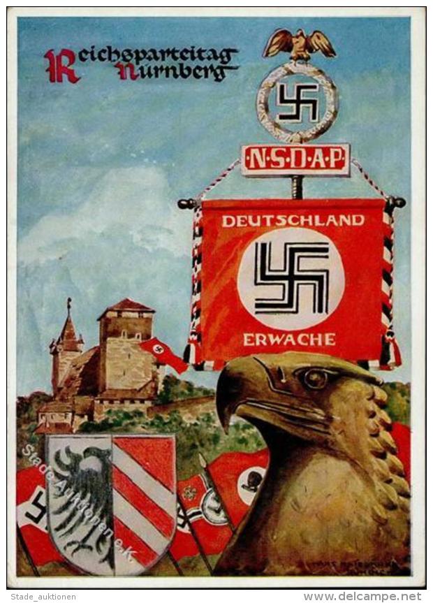 Reichsparteitag N&uuml;rnberg (8500) 1936 Sign. Ratermann, Hans WK II K&uuml;nstler-Karte I-II - Guerra 1939-45
