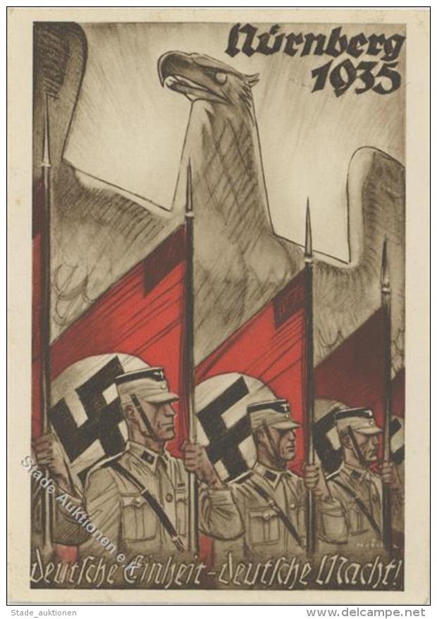 Reichsparteitag N&uuml;rnberg (8500) 1935 Deutsche Einheit Deutsche Macht WK II K&uuml;nstlerkarte I-II - Weltkrieg 1939-45