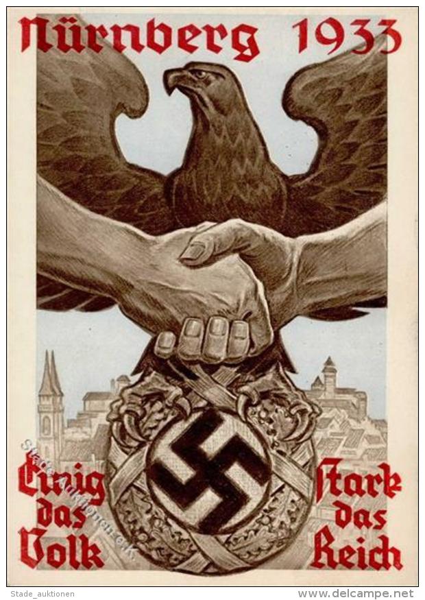Reichsparteitag N&uuml;rnberg (8500) 1933 WK II K&uuml;nstlerkarte I-II - Guerra 1939-45