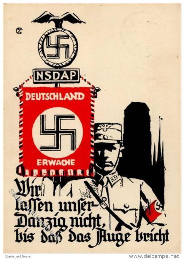 DANZIG WK II - NSDAP DANZIG - DEUTSCHLAND ERWACHE, 1934 I-II R! - Weltkrieg 1939-45