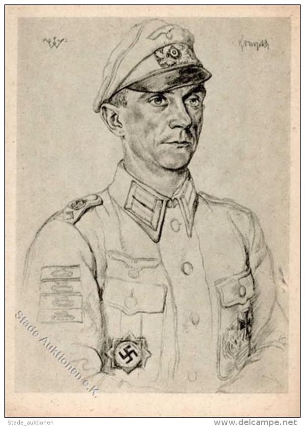 Willrich, Wolfgang Nr. E 66 VDA WK II Panzerbek&auml;mpfer Infanterie K&uuml;nstler-Karte I-II - Weltkrieg 1939-45