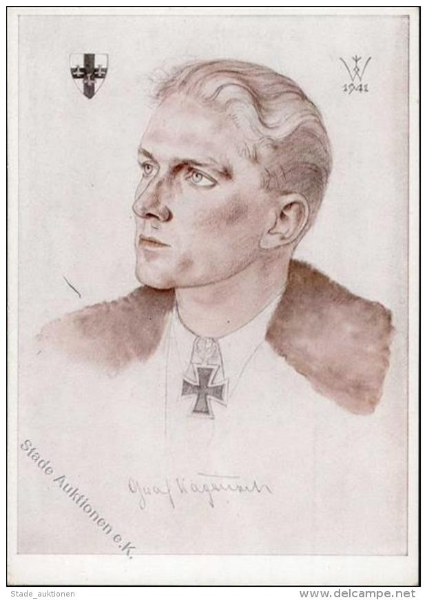 Willrich, Wolfgang E 18 VDA WK II Ritterkreuztr&auml;ger Kageneck, Graf K&uuml;nstler-Karte I-II - Weltkrieg 1939-45