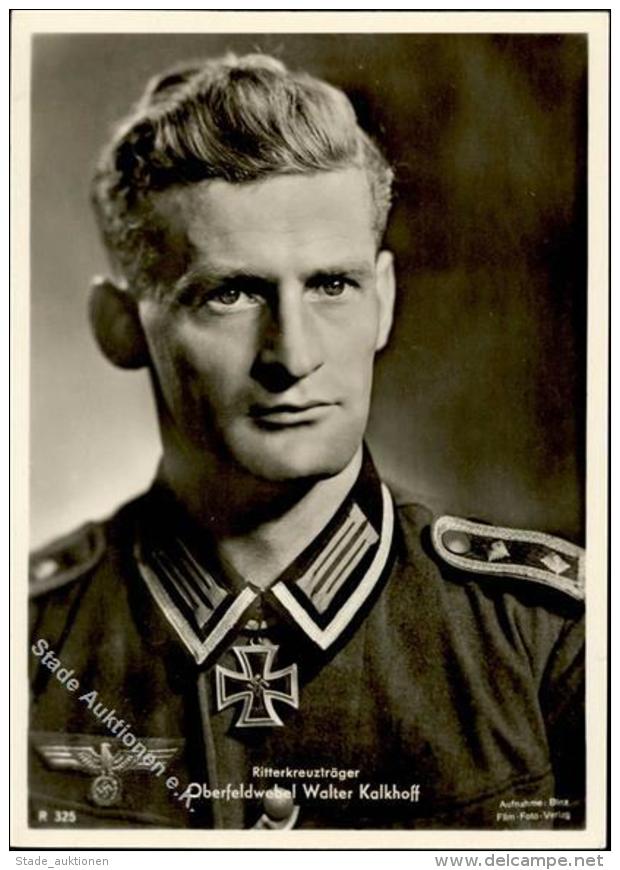 Ritterkreuztr&auml;ger WK II Kalkhoff, Walter Oberfeldwebel Foto AK I-II - Guerra 1939-45