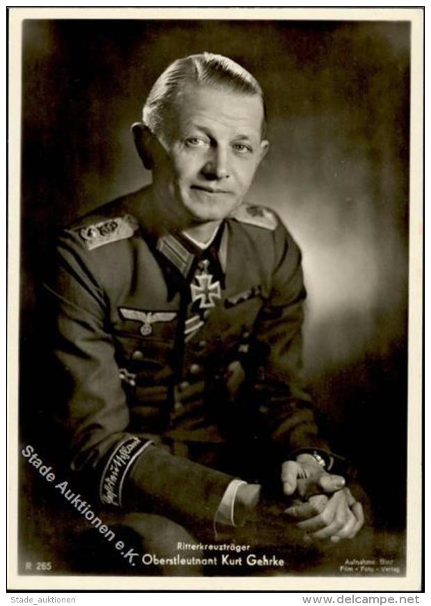 Ritterkreuztr&auml;ger WK II Gehrke, Kurt Oberleutnant Foto AK I-II - Weltkrieg 1939-45