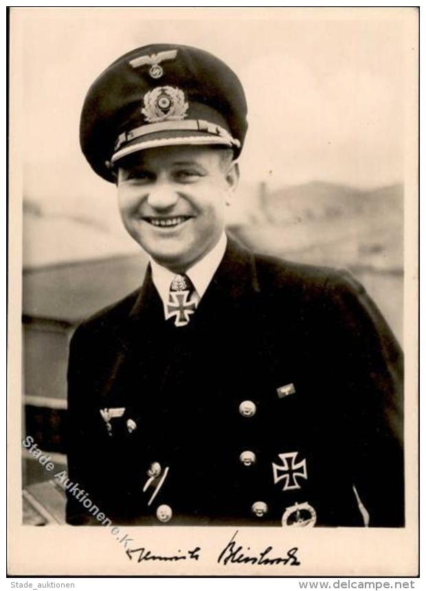 Ritterkreuztr&auml;ger WK II Bleichrodt, Heinrich Kapit&auml;nleutnant Foto AK I-II - Weltkrieg 1939-45