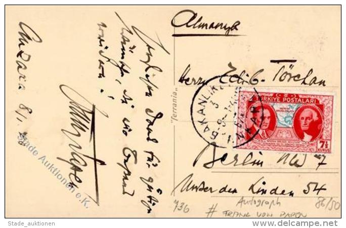 WK II Franz Von Papen Autograph I-II - Weltkrieg 1939-45