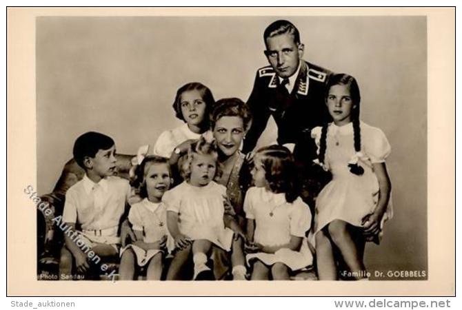 Propaganda WK II Familie Dr. Goebbels PH 146 Foto-Karte I- - Weltkrieg 1939-45